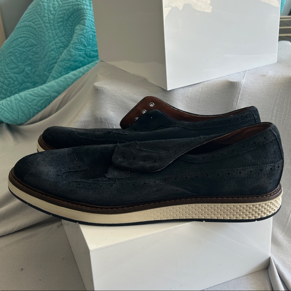 Vince Camuto Black Suede Slip-On Loafers